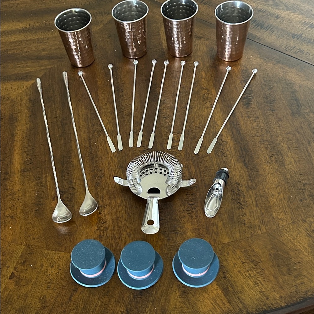 Copper and Silver Bar Tool Set